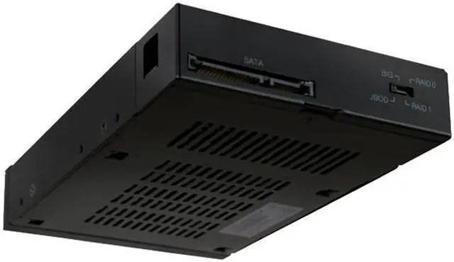 Alt view image 4 of 10 - ICY DOCK Dual Bay RAID 2.5 SATA HDD SSD Hot Swap Mobile Rack Backplane Cage for 3.5 Drive Bay - ToughArmor MB992SKR-B