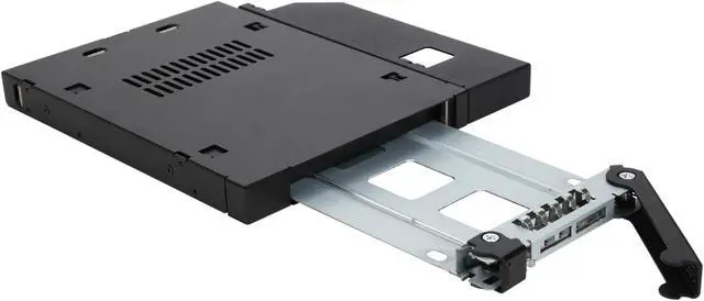 Alt view image 2 of 3 - ICY DOCK 2.5" SATA/SAS HDD/SSD Hot Swap Mobile Rack for Slim ODD or Slim FDD Drive Bay - ToughArmor MB411SPO-B