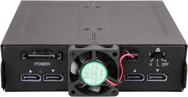 Alt view image 2 of 7 - ToughArmor MB607SP-B Rugged Full Metal 4 Bay 2.5" SATA HDD & SSD Backplane Cage for External 5.25" Bay