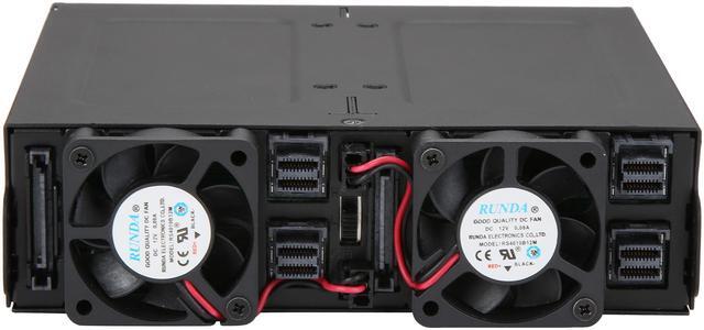 Alt view image 5 of 7 - ICY DOCK ToughArmor MB699VP-B Rugged Full Metal 4 Bay 2.5" NVMe U.2 SSD Mobile Rack For External 5.25" Bay