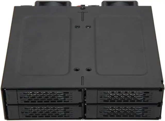 Alt view image 7 of 7 - ICY DOCK ToughArmor MB699VP-B Rugged Full Metal 4 Bay 2.5" NVMe U.2 SSD Mobile Rack For External 5.25" Bay