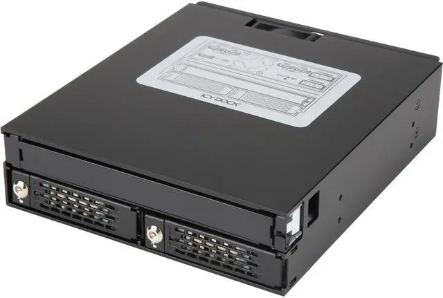 Main image of ICY DOCK MB994IKO-3SB Rugged Full Metal 2 Bay 2.5" SAS/SATA HDD & SSD Backplane Cage with Slim ODD Tray and Locking Trays for External 5.25" Bay