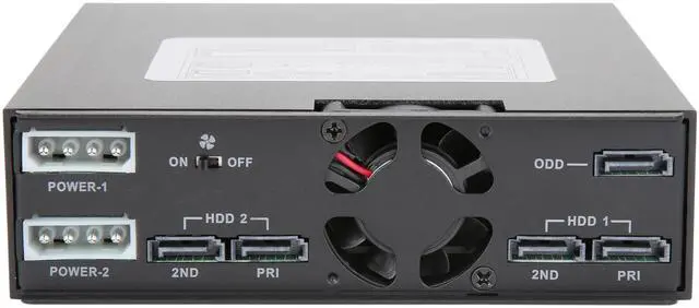 Alt view image 4 of 6 - ICY DOCK MB994IKO-3SB Rugged Full Metal 2 Bay 2.5" SAS/SATA HDD & SSD Backplane Cage with Slim ODD Tray and Locking Trays for External 5.25" Bay
