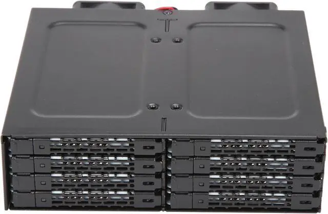 Alt view image 2 of 7 - ICY DOCK ToughArmor MB998IP-B Rugged Full Metal 8 Bay 2.5" SAS/SATA SSD&HDD (7mm) Backplane Cage for External 5.25" Bay