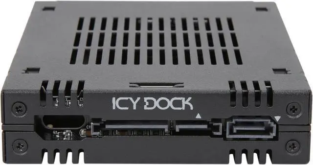 Alt view image 5 of 7 - ICY DOCK ExpressCage MB742SP-B 2 x 2.5" SAS/SATA HDD/SSD Mobile Rack for External 3.5" Bay - Comparable to Tray-less Design
