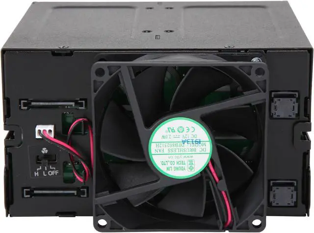 Alt view image 4 of 7 - ICY DOCK MB508SP-B Rugged Full Metal 8 Bay 2.5" SAS/SATA SSD/HDD Backplane Cage for 2x External 5.25" Bay