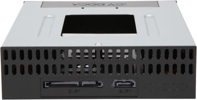 Alt view image 5 of 6 - ICY DOCK flexiDOCK MB795SP-B Tray-less 2.5" and 3.5" SAS/SATA SSD/HDD Docking Enclosure for External 5.25" Drive Bay