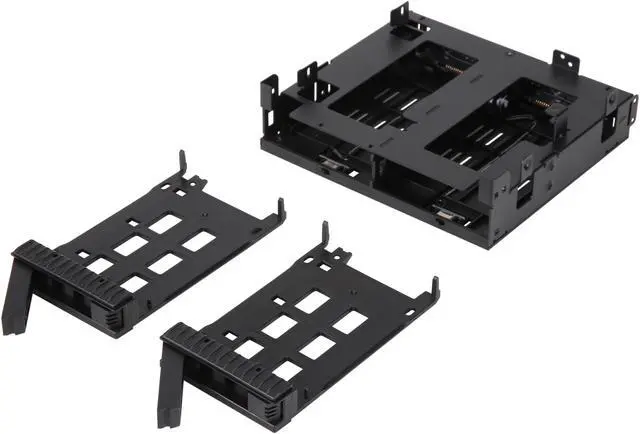 Alt view image 7 of 7 - ICY DOCK ExpressCage MB732SPO-B Ultra Slim/Slim ODD Bracket & Dual 2.5" SAS/SATA HDD/SSD Hot Swap Cage for External 5.25" ODD Bay
