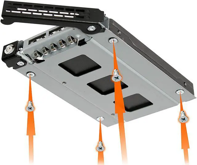 Alt view image 6 of 6 - ICY DOCK ToughArmor MB996SK-6SB Rugged Full Metal 6 Bay 2.5 SATA HDD & SSD Backplane Cage with Locking Trays for External 5.25 Bay