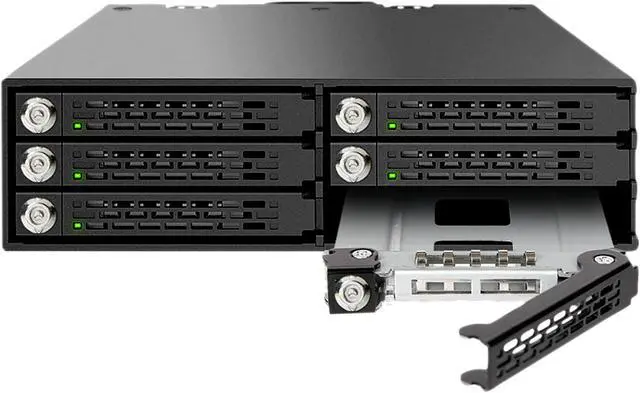 Alt view image 5 of 6 - ICY DOCK ToughArmor MB996SK-6SB Rugged Full Metal 6 Bay 2.5 SATA HDD & SSD Backplane Cage with Locking Trays for External 5.25 Bay