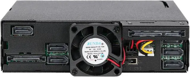 Alt view image 7 of 7 - ICY DOCK MB606SPO-B ToughArmor MB606SPO-B 6 x 2.5" SAS/SATA SSD/HDD & Ultra Slim ODD Backplane Cage for External 5.25" Bay