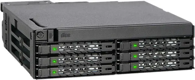 Alt view image 3 of 7 - ICY DOCK MB606SPO-B ToughArmor MB606SPO-B 6 x 2.5" SAS/SATA SSD/HDD & Ultra Slim ODD Backplane Cage for External 5.25" Bay