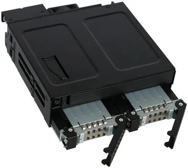 Alt view image 9 of 10 - ICY DOCK ToughArmor MB602SPO-B 2 x 2.5" SAS/SATA SSD/HDD & (Ultra) Slim ODD Backplane Cage for External 5.25" Bay