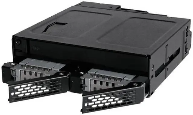 Alt view image 7 of 10 - ICY DOCK ToughArmor MB602SPO-B 2 x 2.5" SAS/SATA SSD/HDD & (Ultra) Slim ODD Backplane Cage for External 5.25" Bay
