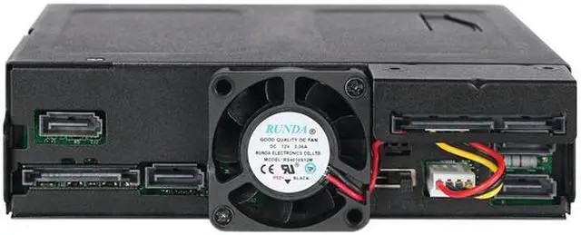 Alt view image 6 of 8 - ICY DOCK ToughArmor MB604SPO-B 4 x 2.5" SAS & SATA SSD/HDD & (Ultra) Slim ODD Backplane Cage