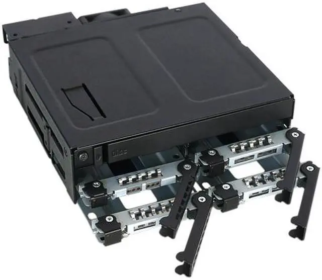 Alt view image 8 of 8 - ICY DOCK ToughArmor MB604SPO-B 4 x 2.5" SAS & SATA SSD/HDD & (Ultra) Slim ODD Backplane Cage