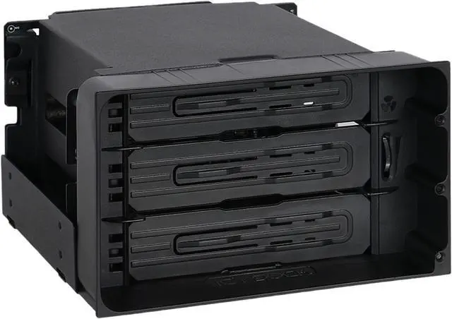Alt view image 3 of 8 - ICY DOCK flexiDOCK MB830SP-B Tray-less 3 Bay Removable 3.5-inch SATA/SAS Hard Drive Docking Enclosure in 2 x 5.25-inch Optical Bay (w/ Cables)
