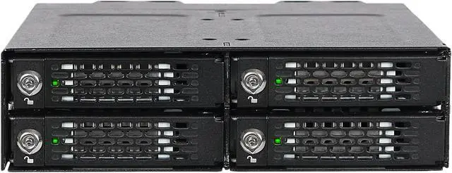 Alt view image 2 of 5 - ICY DOCK ToughArmor MB720M2K-B Full Metal 4 Bay M.2 NVMe SSD Mobile Rack for External 5.25" Drive Bay