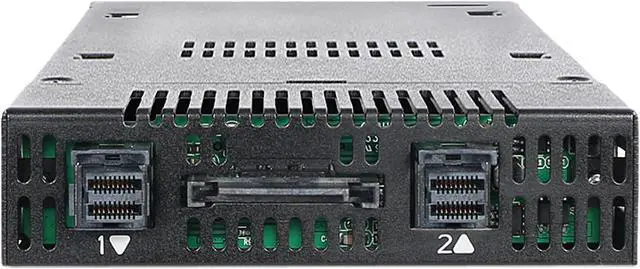 Alt view image 4 of 6 - ICY DOCK ToughArmor MB834M2K-B 2 x M.2 PCIe NVMe SSD Mobile Rack for External 3.5" Drive Bay
