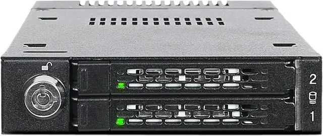 Alt view image 2 of 6 - ICY DOCK ToughArmor MB834M2K-B 2 x M.2 PCIe NVMe SSD Mobile Rack for External 3.5" Drive Bay