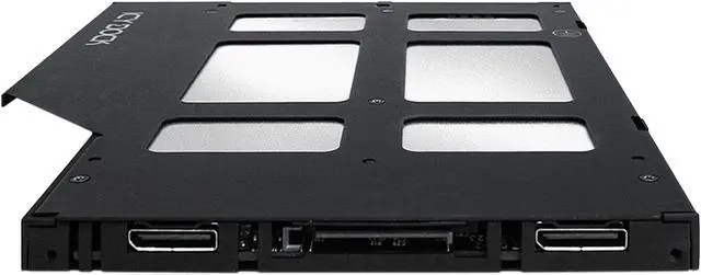 Alt view image 6 of 12 - Icy Dock MB852M2PO-B | 2 x M.2 NVMe SSD Mobile Rack Enclosure for Ultra Slim ODD Bay (9.5mm) | ToughArmor