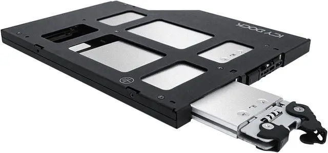 Alt view image 8 of 12 - Icy Dock MB852M2PO-B | 2 x M.2 NVMe SSD Mobile Rack Enclosure for Ultra Slim ODD Bay (9.5mm) | ToughArmor