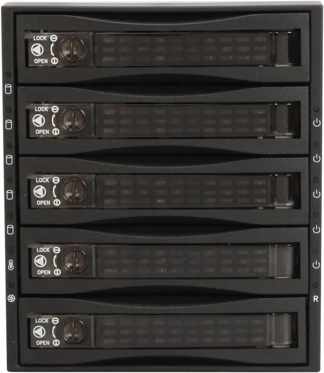 Alt view image 2 of 5 - Athena Power BP-SATA3051B 3 x 5.25" Bays to 5 x 3.5" HD (SATA) Backplane