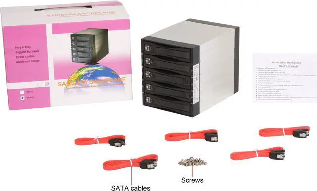 Alt view image 5 of 5 - Athena Power BP-SATA3051B 3 x 5.25" Bays to 5 x 3.5" HD (SATA) Backplane