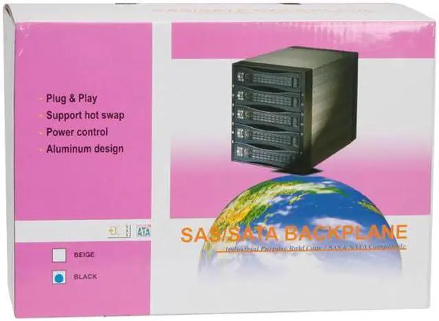 Alt view image 7 of 7 - Athena Power BP-SAC3051B 3.5" HDD Hot-Swap Backplane Module Converts 3 X 5.25" to 5 X 3.5" SATA/SAS 6Gb/s HDD (Vertical) - Aluminum Cage & Tray w/ Reset & HDD PWR Buttons, 80mm Fan & LED Indicators