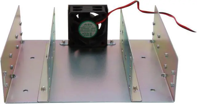 Alt view image 2 of 5 - Athena Power BRK-524FN Drive Bay: 1 x 5.25" to 4 x 2.5" SSDs/HDs or 1 x 5.25" to 1 x 3.5" HD Bracket W/4cm Cooling Fan, Nickel Coating