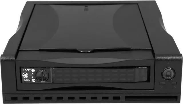 Alt view image 2 of 7 - Athena Power MR-125PB 3.5" HDD Hot-Swap Mobile Rack Converts 1 x 5.25" to 1 x 3.5" SATA/SAS 6Gb/s HDD with LED Indicator & 1 x 80mm Slim Fan - OEM