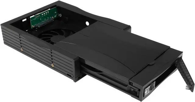 Alt view image 6 of 7 - Athena Power MR-125PB 3.5" HDD Hot-Swap Mobile Rack Converts 1 x 5.25" to 1 x 3.5" SATA/SAS 6Gb/s HDD with LED Indicator & 1 x 80mm Slim Fan - OEM