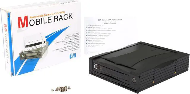 Alt view image 7 of 7 - Athena Power MR-125PB 3.5" HDD Hot-Swap Mobile Rack Converts 1 x 5.25" to 1 x 3.5" SATA/SAS 6Gb/s HDD with LED Indicator & 1 x 80mm Slim Fan - OEM