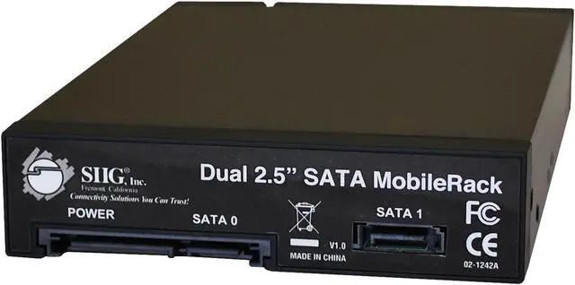 Alt view image 4 of 4 - SIIG SC-SA0C12-S1 Dual 2.5" SATA MobileRack