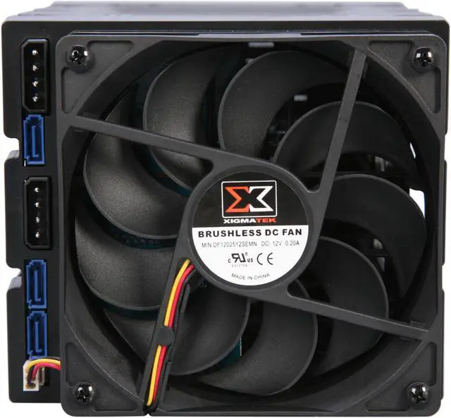Alt view image 4 of 6 - Xigmatek COA-UGOCBS-U01 Universal 3 in 3 SATA HDD Hot-Swap Cage 120mm Fan with control, back panel included.