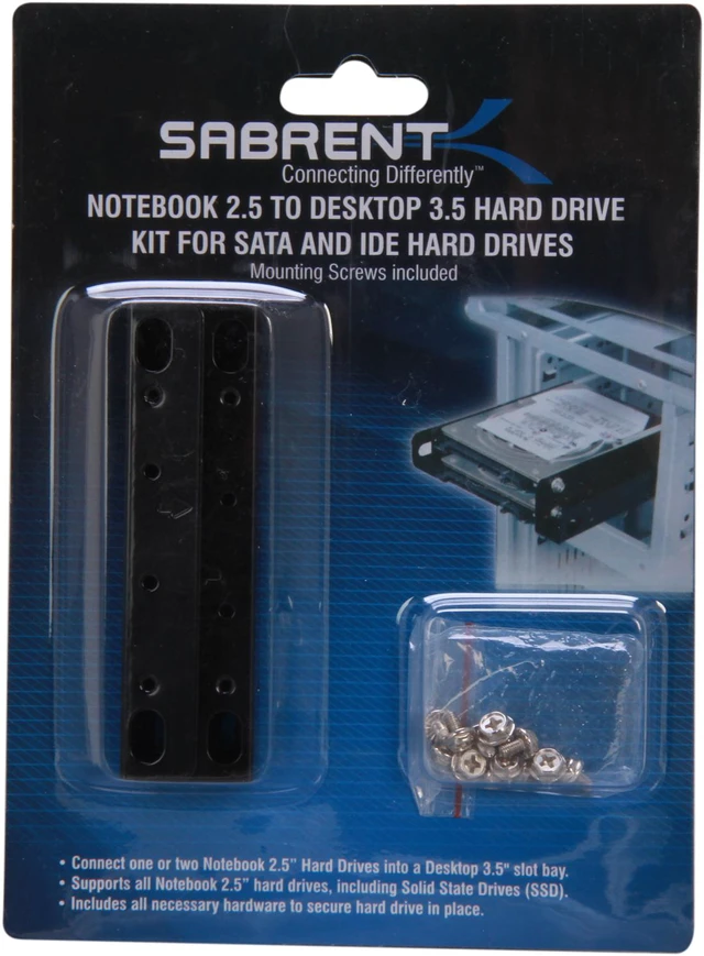 Alt view image 6 of 6 - Sabrent ADP-BRKT Notebook 2.5" to Desktop 3.5" Hard Drive Kit