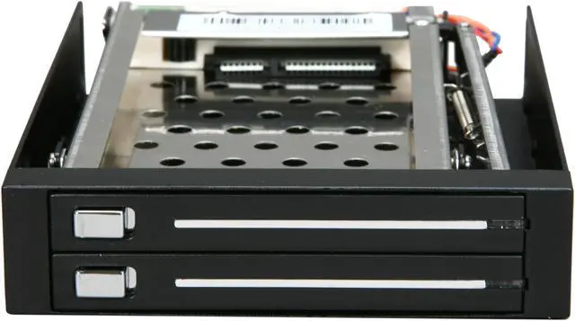 Alt view image 2 of 6 - Rosewill RX-C202 3.5" SATA Trayless Hot Swap Mobile Rack for Dual 2.5" SATA SSD / HDD