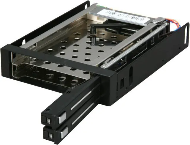 Alt view image 3 of 6 - Rosewill RX-C202 3.5" SATA Trayless Hot Swap Mobile Rack for Dual 2.5" SATA SSD / HDD