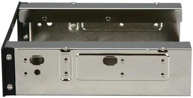 Alt view image 3 of 5 - SilverStone FP55B Aluminum Front Panel 5.25" to 3.5" Drive Bay Bracket