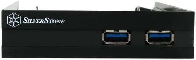 Alt view image 3 of 5 - Aluminum front panel 2X USB 3.0 ports with 3.5" to 2X 2.5" bay converter device, Black