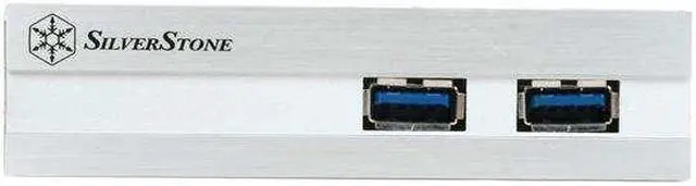 Alt view image 2 of 5 - Aluminum Front Panel 2 x USB 3.0 Ports With 2 x 2.5" to 3.5" Bay Converter Device, Silver