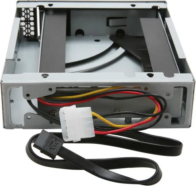 Alt view image 5 of 6 - SilverStone FP57B Stackable 3.5" to 5.25" Hot-swap Drive Bay Adapter - Black