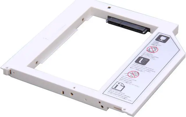 Main image of SilverStone TS08 9.5mm Height 2.5" SATA HDD/SSD Caddy for Laptop / 2.5" SSD/HDD Conversion Tray (White)