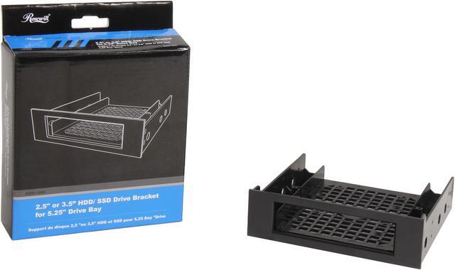 Alt view image 5 of 5 - Rosewill RDRD-12001 - 2.5" or 3.5” HDD / SSD Drive Bracket For 5.25" Drive Bay, Black
