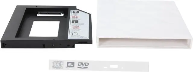 Alt view image 2 of 3 - SilverStone SST-TS06W Plastic with diamond shape exterior 2.5" Black USB 2.0 External USB Slim Optical drive Enclosure with 2.5" SSD/HDD Conversion Tray (White)