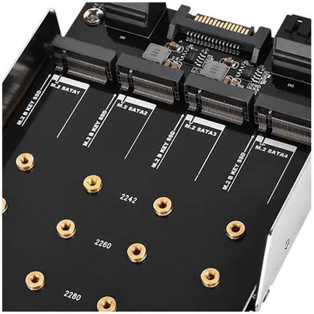 Alt view image 4 of 6 - SilverStone SDP11 3.5" Device Bay to Four M.2 SATA Adapter