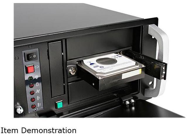 Alt view image 5 of 6 - StarTech.com HSB100SATBK 5.25in Trayless Hot Swap Mobile Rack for 3.5in Hard Drive - Internal SATA Backplane Enclosure