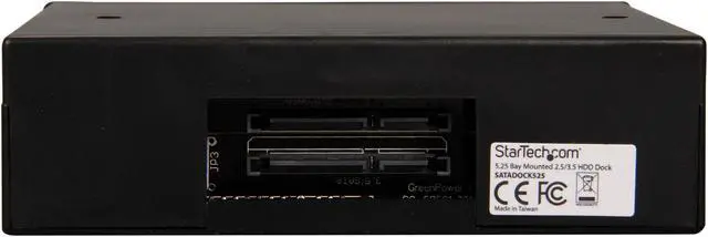 Alt view image 4 of 6 - StarTech SATADOCK525 5.25in Bay Mounted 2.5in and 3.5in SATA Hard Drive Dock
