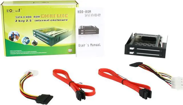 Alt view image 6 of 6 - SYBA SY-MRA25008 3.5" Mobile Rack for Two 2.5" SATA Hard Drives