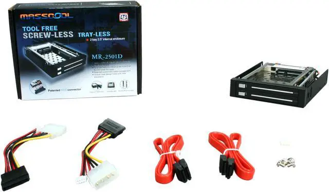 Alt view image 6 of 6 - MASSCOOL MR-2501D Mobile Rack 2 Bay 2.5" SATA Hard Driver